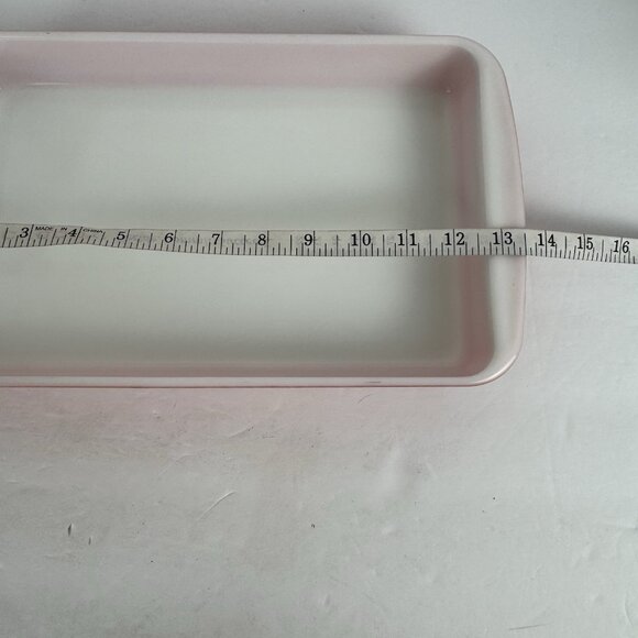 Pyrex Vintage Flamingo Pink 2 Qt. Casserole Dish 232 Baking Pan USA White MCM 50 - Picture 13 of 13